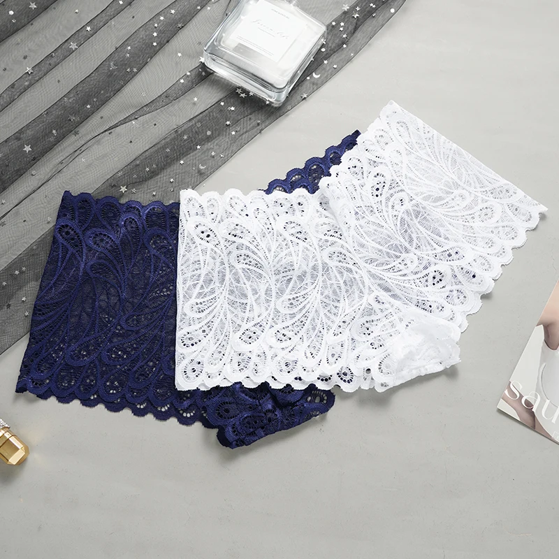 Lace panties for women large size sexy lace underwear lace boxer briefs for women boyshort