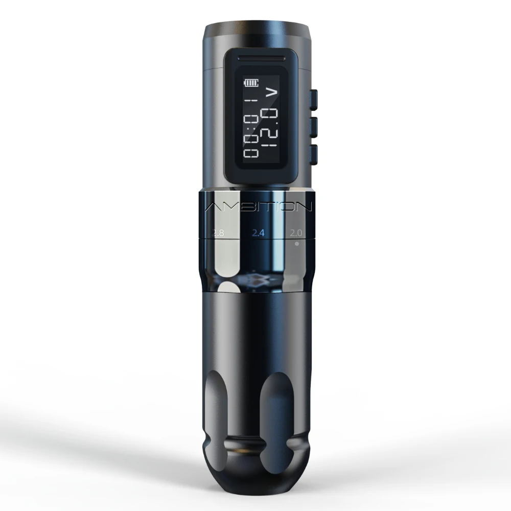 Ambition Mars Digital Display Wireless Tattoo Machine Pen Adjustable Stroke 2.2-2.6-3.0-3.4-3.8-4.2mm for Tattoo Artists