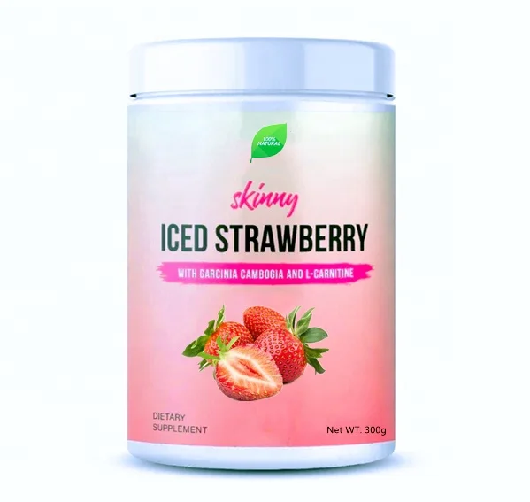 Strawberry flavor slimming Ice detox slim tea, Skinny Strawberry shake powder