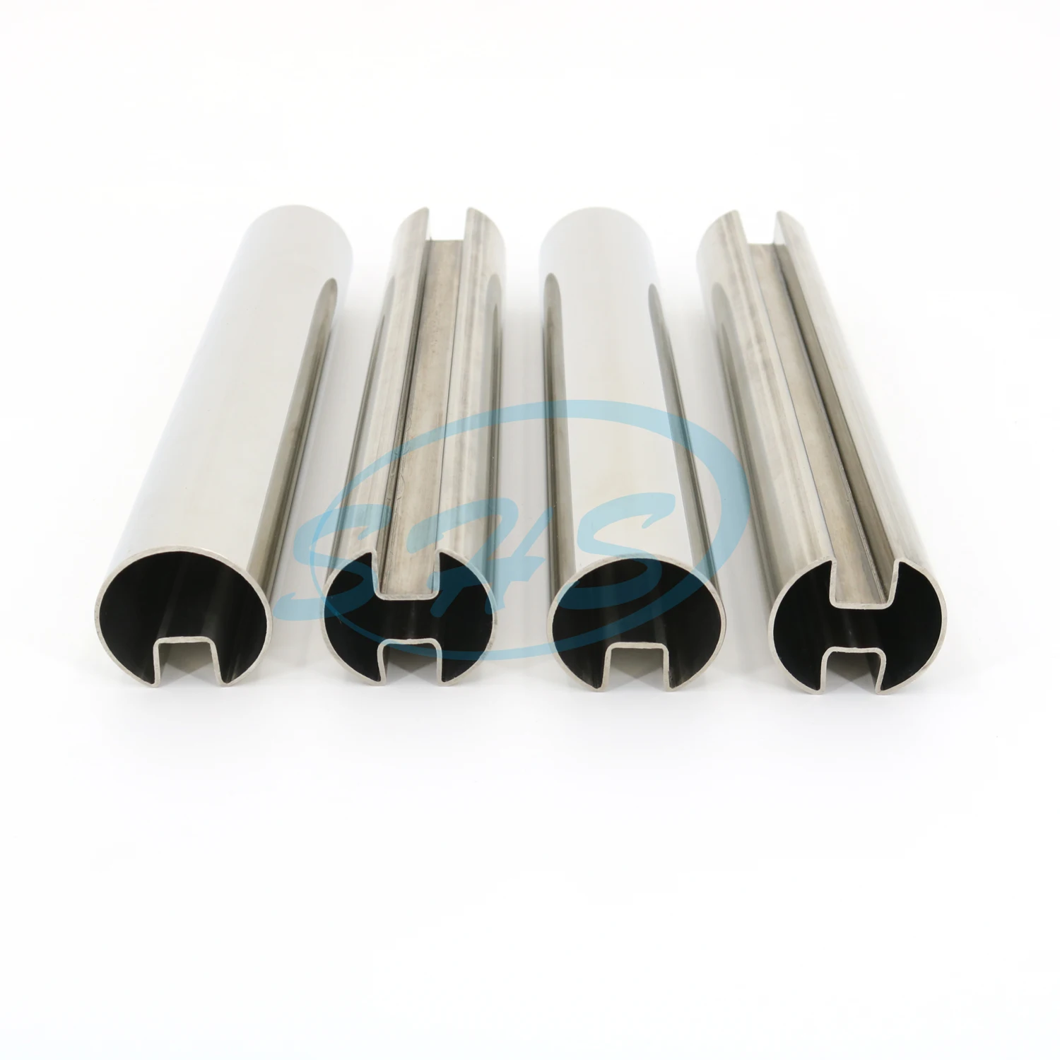 AISI 304 316 stainless round grooved pipe Dia 42.4 mm tube with single slot & polishing surface 42.4x1.5x(slot 15x15x15)