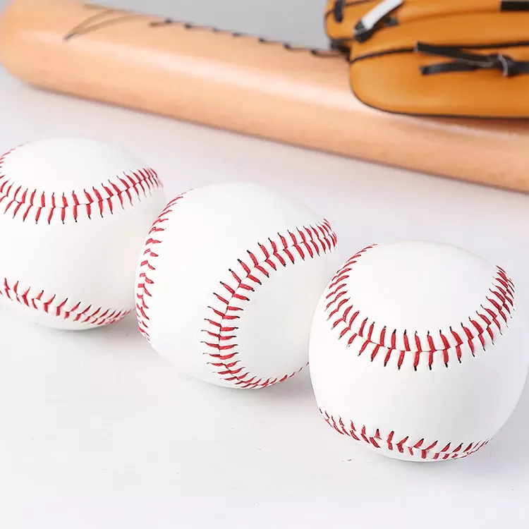 Factory Wholesale Standard Size Pure White Training Sporting PU Rubber Foam Baseball