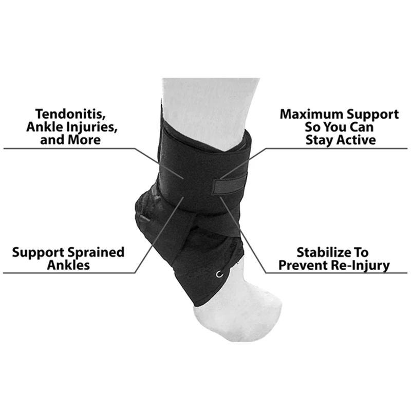 Custom Logo Sports Ankle Brace Support Weave Adjustable Elastic Bandage Foot Protective Strap Gym Fitness Sock