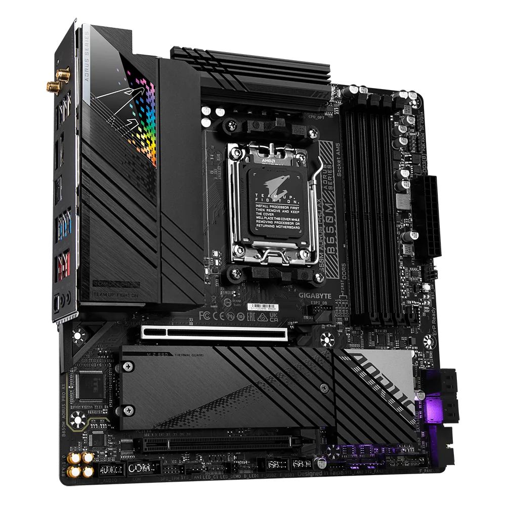 Brand New For GIGABYTE B650M AORUS PRO AX AM5 Socket For Gaming Desktop 7900X Motherboard Support AM5 7800X3D Wifi6 CPU DDR5 Ram