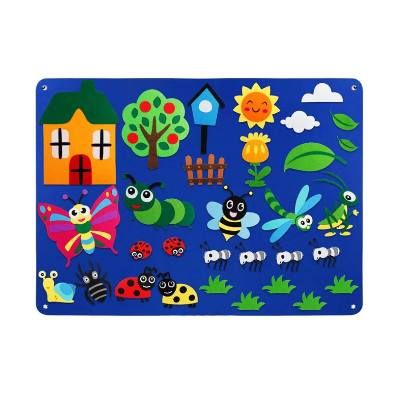  DIY animal toy board kids ocean story felt