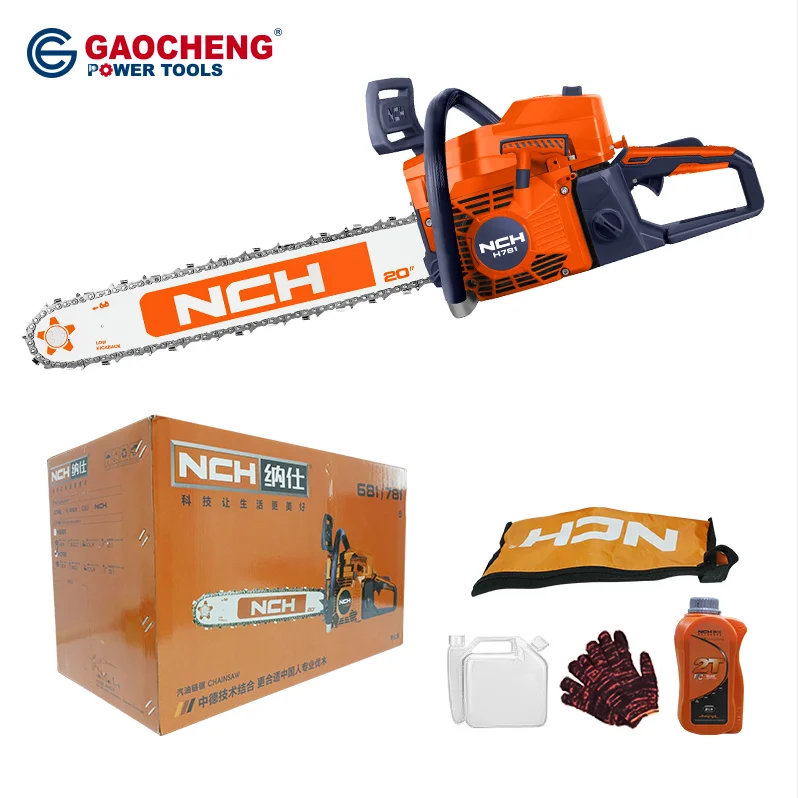 Новая модель профессиональная мощная бензиновая цепная пила NCH с цепной пилой 18 дюймов 20 22 дюйма 24