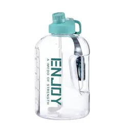 2.2 L New Design Durable BPA-free Plastic Water Bottles Gallon Motivational Sports Gym Water Bottle With Handle