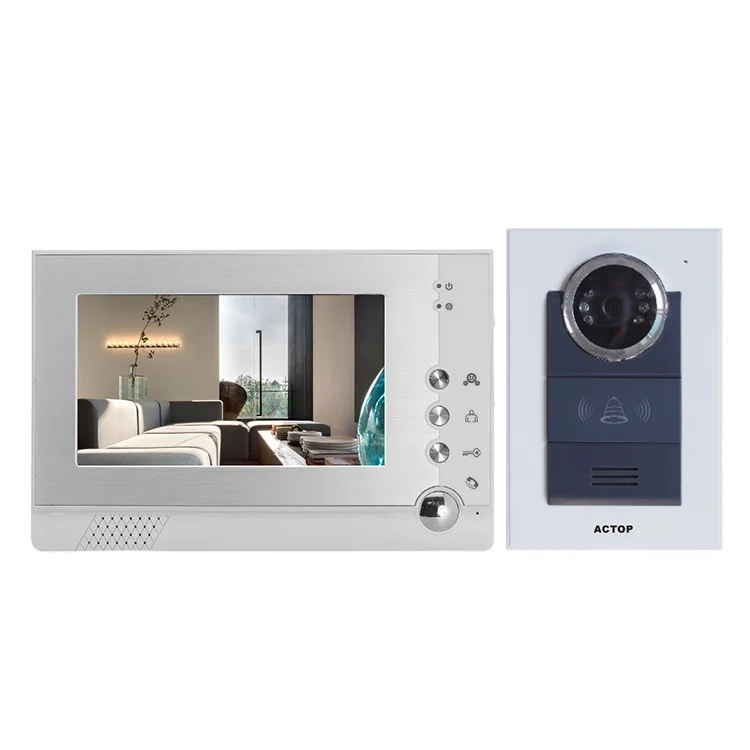7 inch color memory video intercom door phone system
