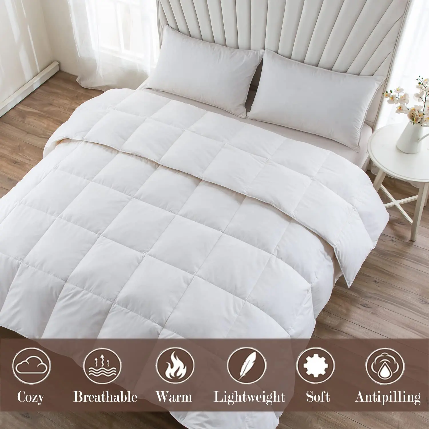 customized twin full queen king size goose down goose feather hotel comforter duvet insert duvet inner for hotel and home