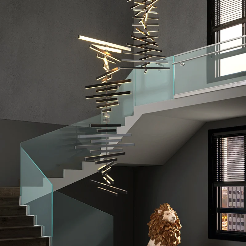 Chandelier Line Lights Luxury Pendant Fixture Modern Chandelier Lighting