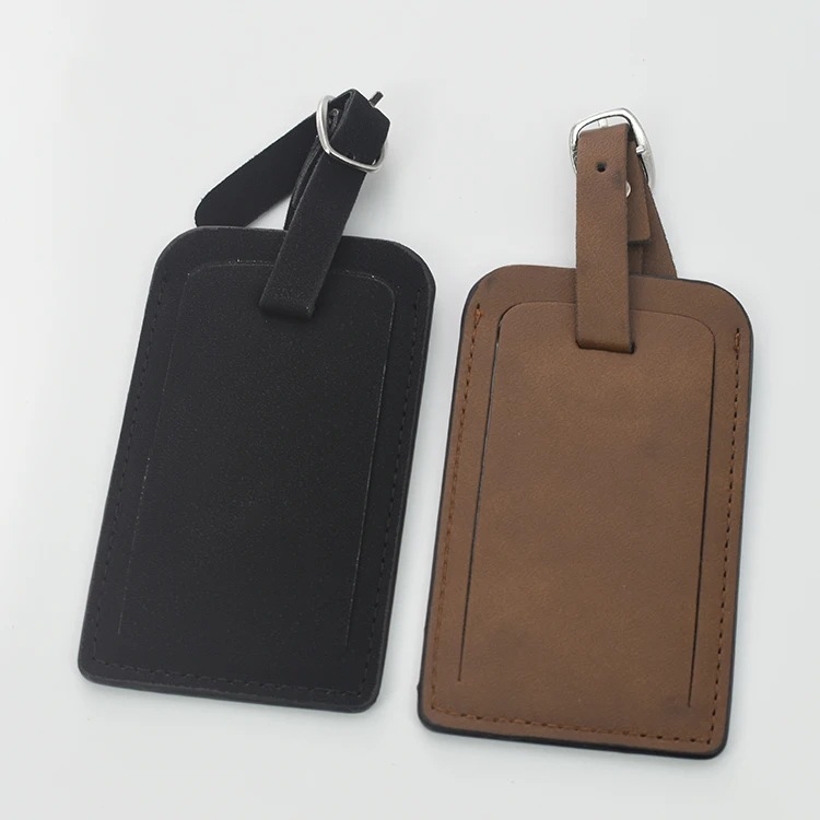 Tags Custom Luggage Tag Promotional Gift PU Leather Laser Engraving Luggage Labels Travel Bag Suitcase