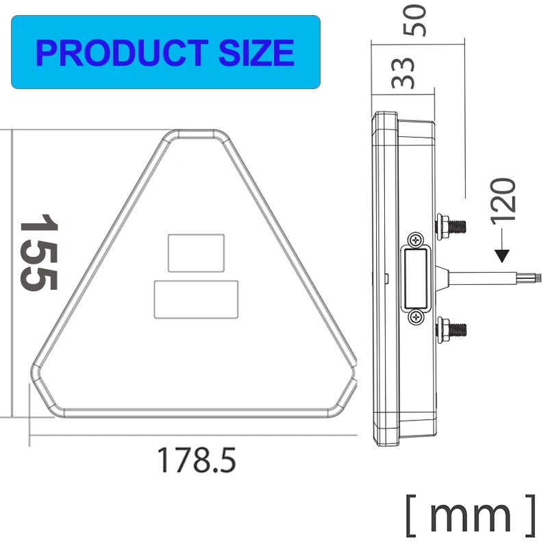 Wireless led tail light kit E Mark 12 24V magnetic mount rear position turn brake indicator fog light with reflector for trailer