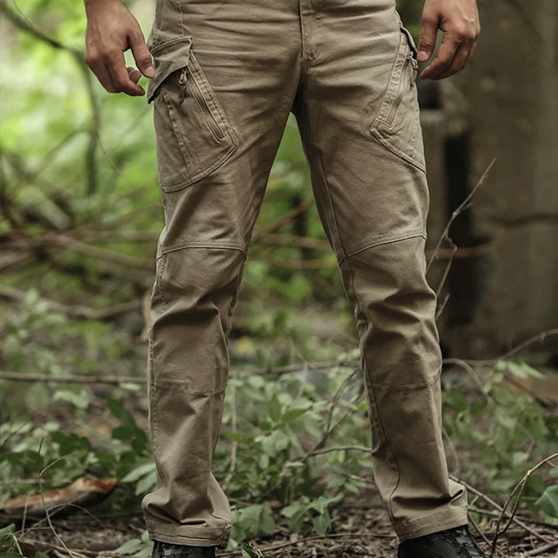 Custom IX9 Tactical Cargo Pants with Rip-Stop Fabric for Combat, Training, Outdoor Hiking, and Sports - High Durability