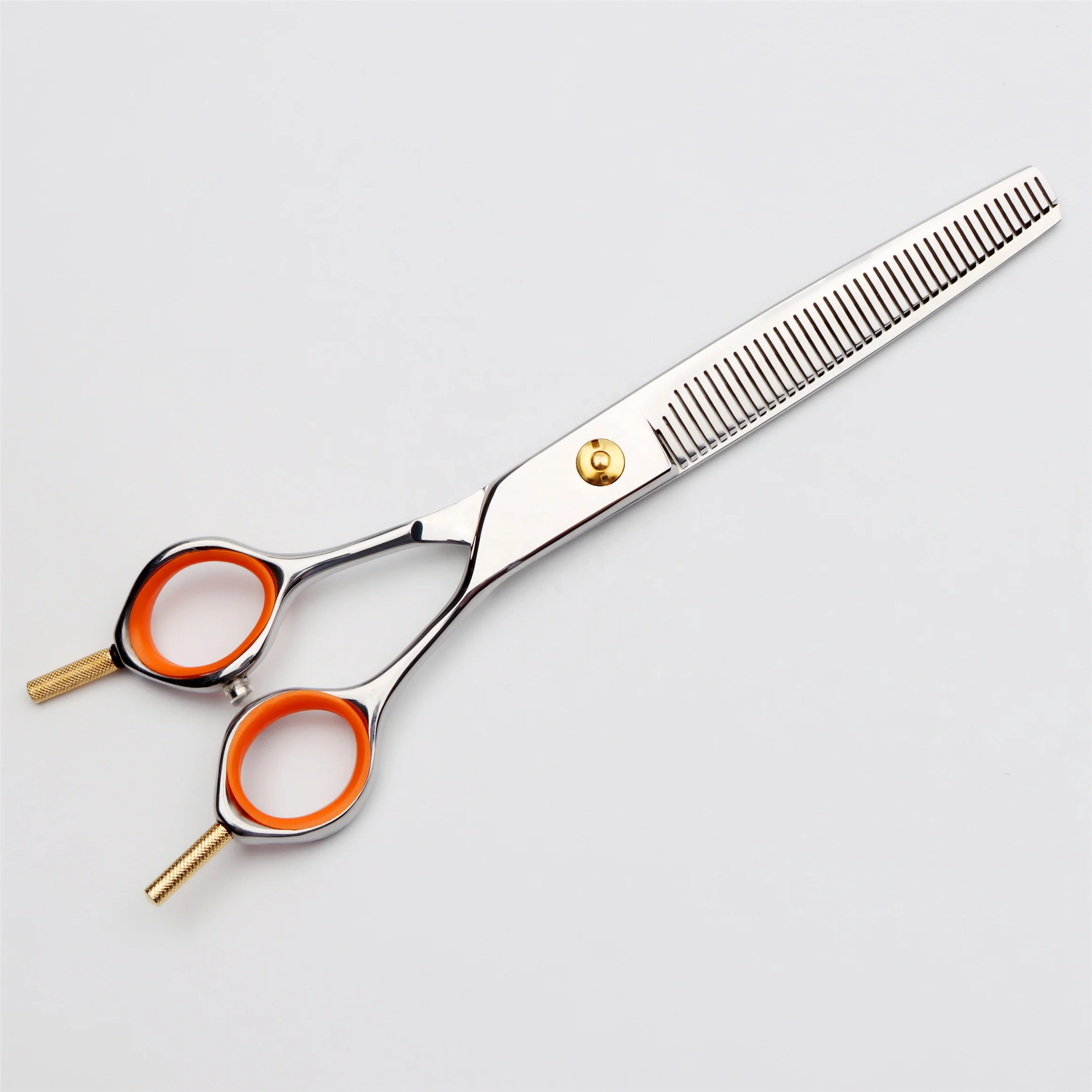 Factory Wholesale Magic Teeth Scissors 440C Stainless Steel Piano Teeth Dog Scissors Fluffer Scissors With Orange Handle