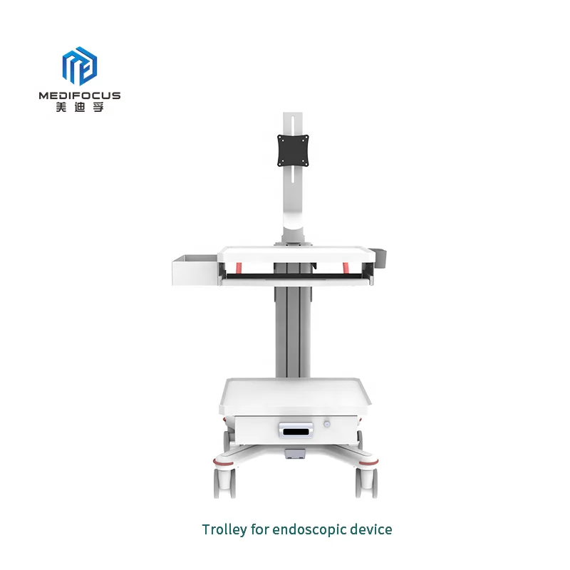 Customizable Hospital Abs Aluminum Patient Dental Mobile Cart Endoscopic Workstation Trolley