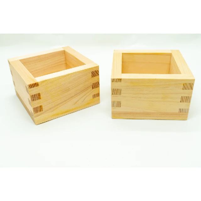 
Japanese masu cup mok kiriri sake cookie and milk sweet container 