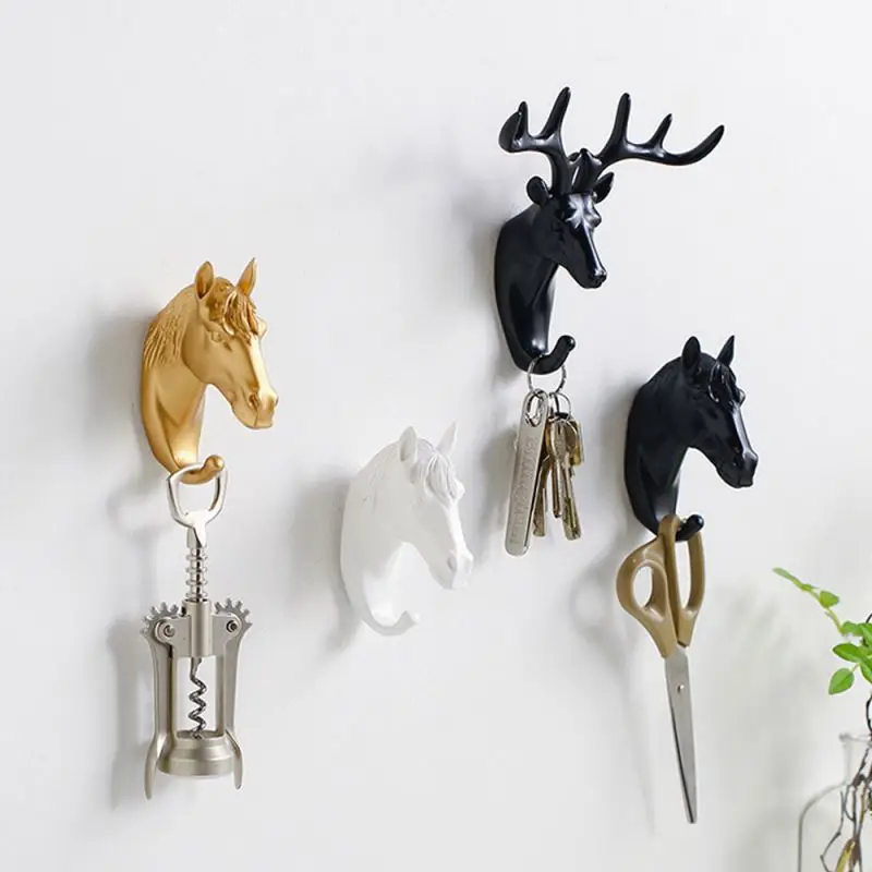 Wall Mounted Hook Creative Animal Shape Hooks Key Holder Hooks Clothes Coat Hanger for Bedroom Living Room