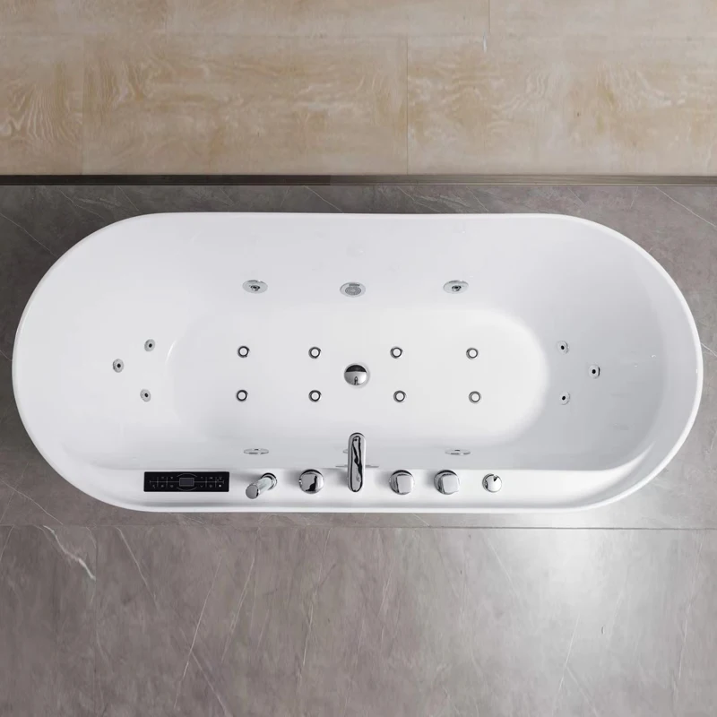 Factory New Italy Designed Modern Bathroom Spa SERIE FIORDO European Trend White Acrylic Massage bathtubs & whirlpools