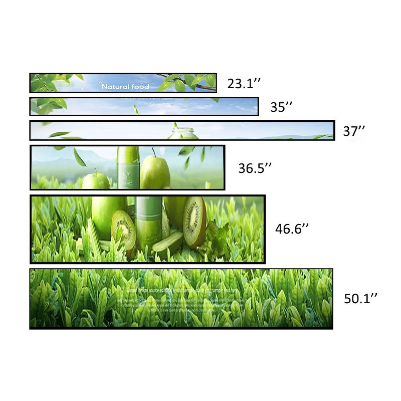 Stretched Bar lcd Ultra Wide LCD 21.5 inch Shelf display Resolution  Support customization