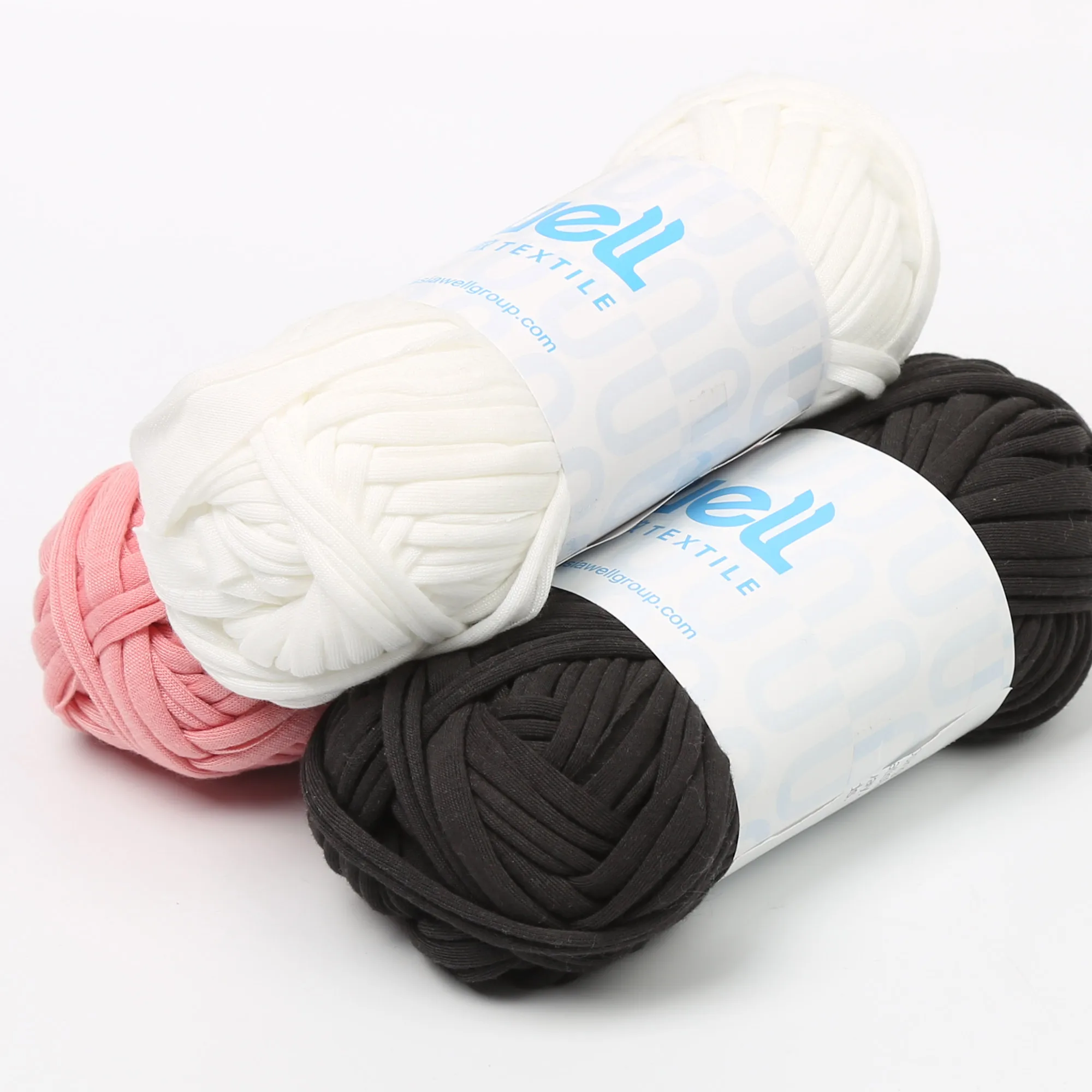 Environmental protection super soft T shirt cotton yarn with good skin ribbon yarn for hand knitting