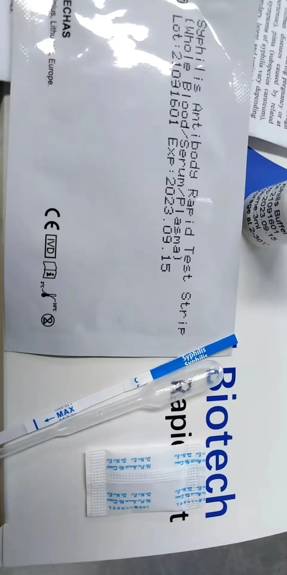 Amain High Accuracy Antibody Syphilis Test Kit Rapid Test Kit for Infectious Disease Treatment
