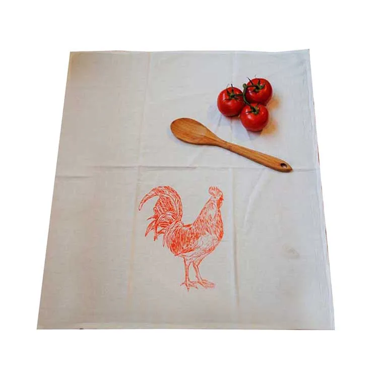 Чайное полотенце из органического хлопка с трафаретной печатью