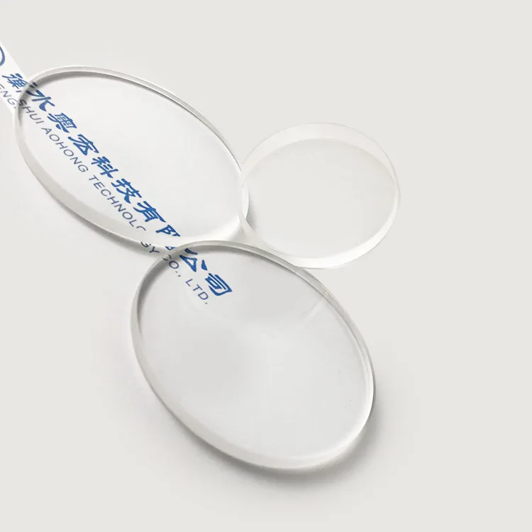 Quartz round tempered glass plate transparent borosilicate observation mirror