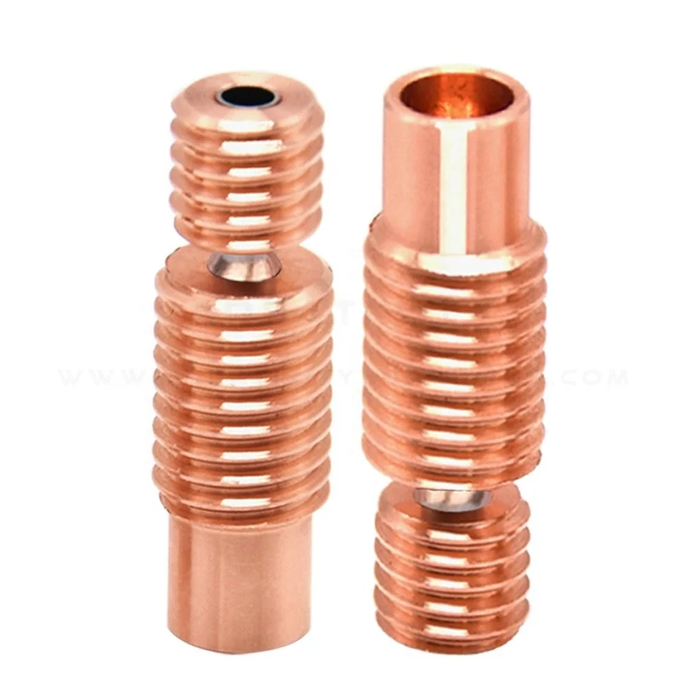 M6 Nozzle Throat Bi-Metal Heatbreak Bimetal Heat Break for E3DV6 All Metal Throat Heater Block CR10 Smooth Pipe