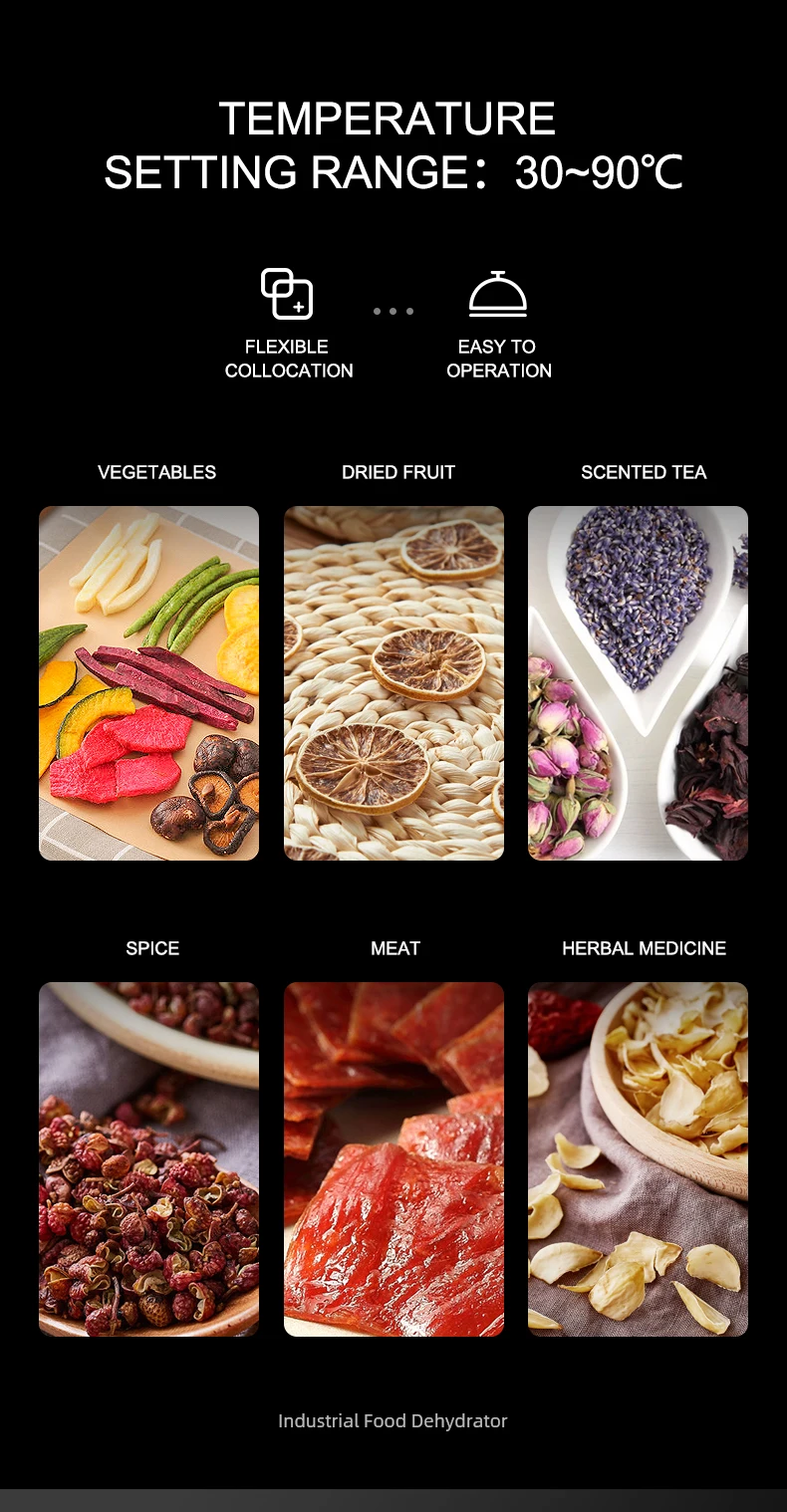 4 Rooms 80 Layers Restaurant Food Factory Use Commercial Electric Fruit Dryer Dehydrator Food Dehydrating Drying Machine