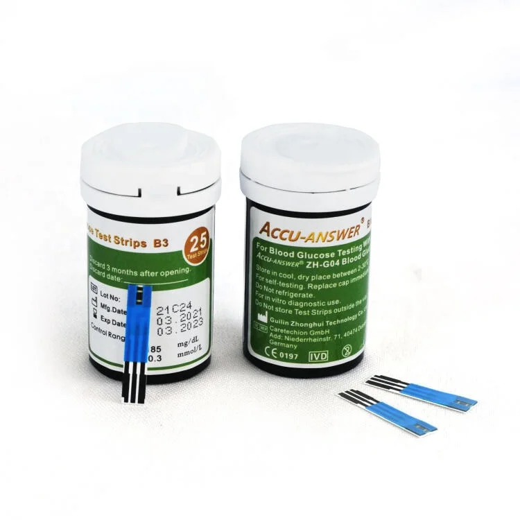 Accuanswer glucometer blood sugar reagents testing strips glucose test sticks for glucometro