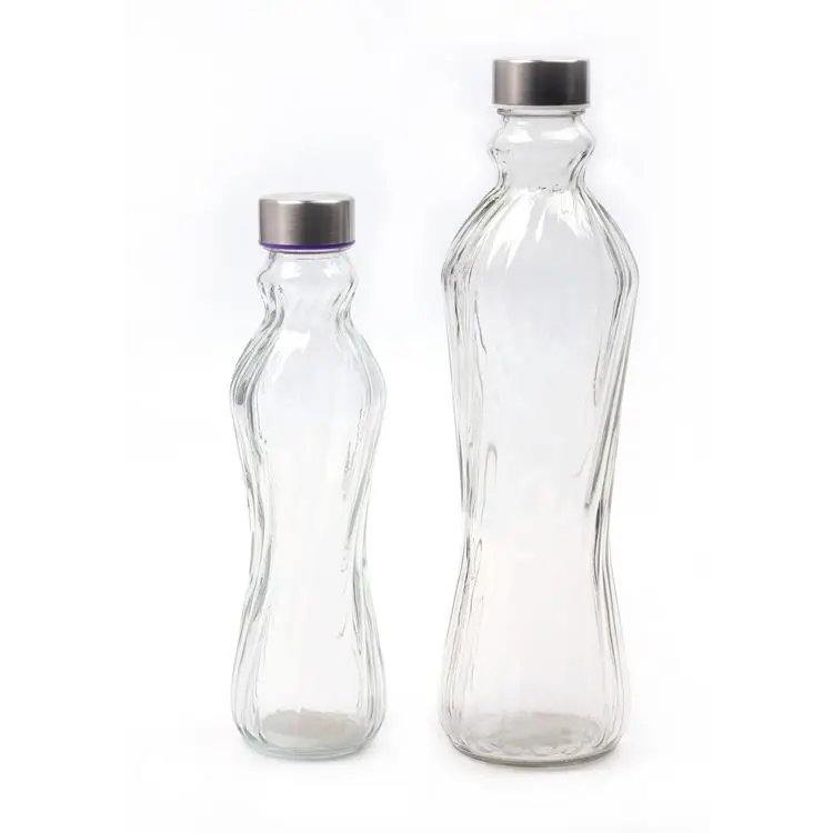 High quality drinking 1000ml glass water bottle
