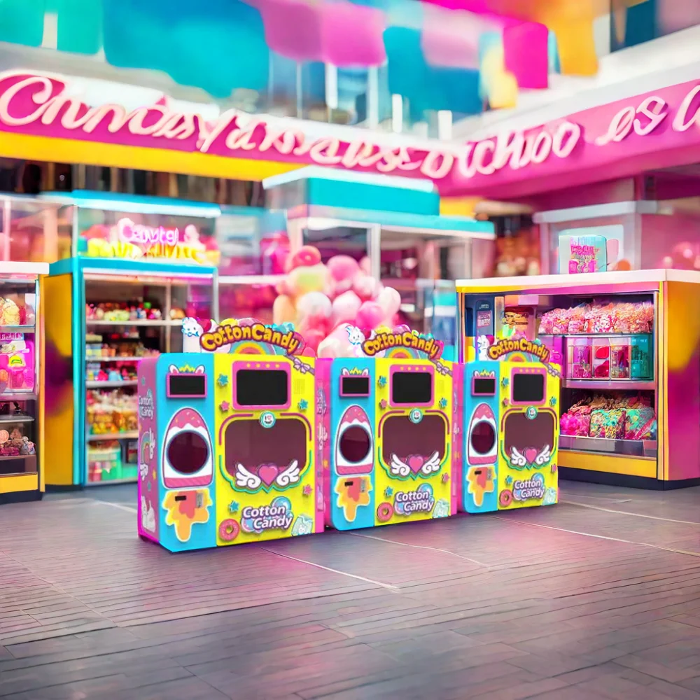 A Cotton Candy Machine Equivalent to a Cotton Candy Store Fully Automatic Cotton Candy Vending Machine for Lucrative Ventures