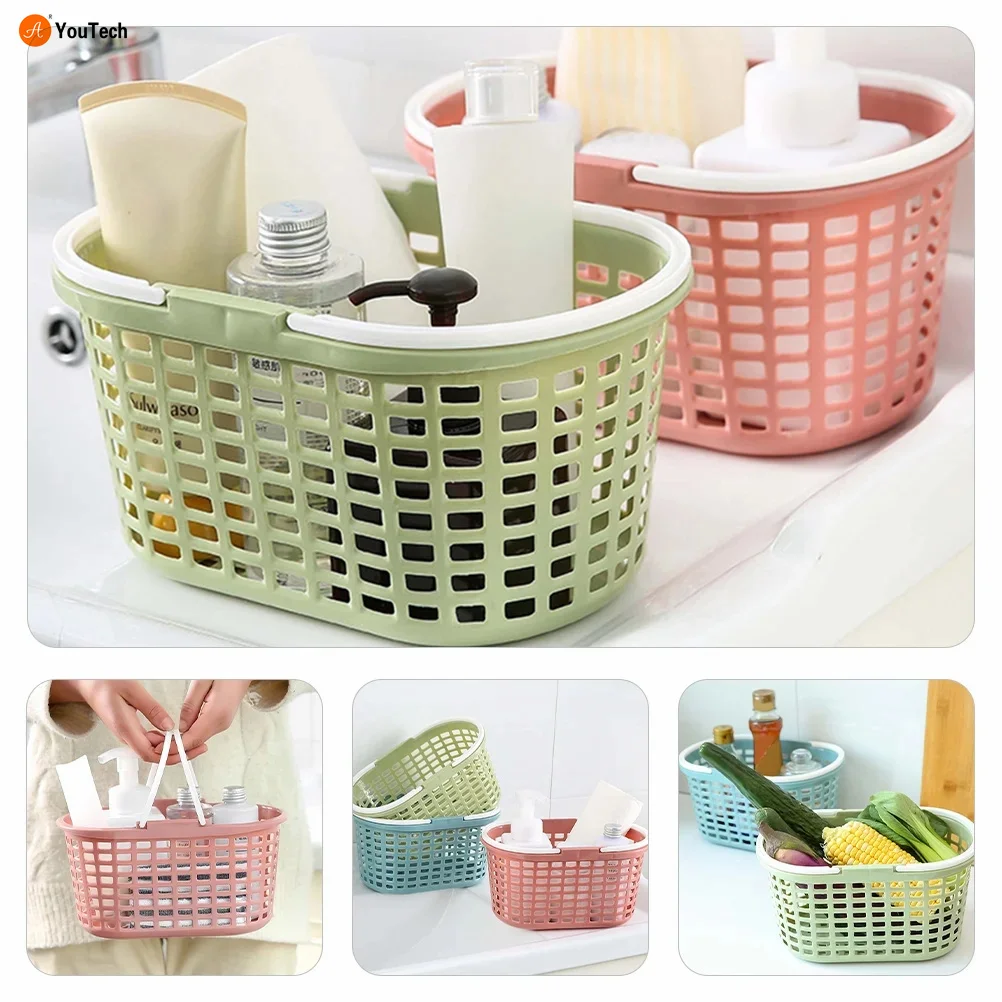 Plastic Hamper Dresser Containers Baskets Handles Shower Small Sundries Storage