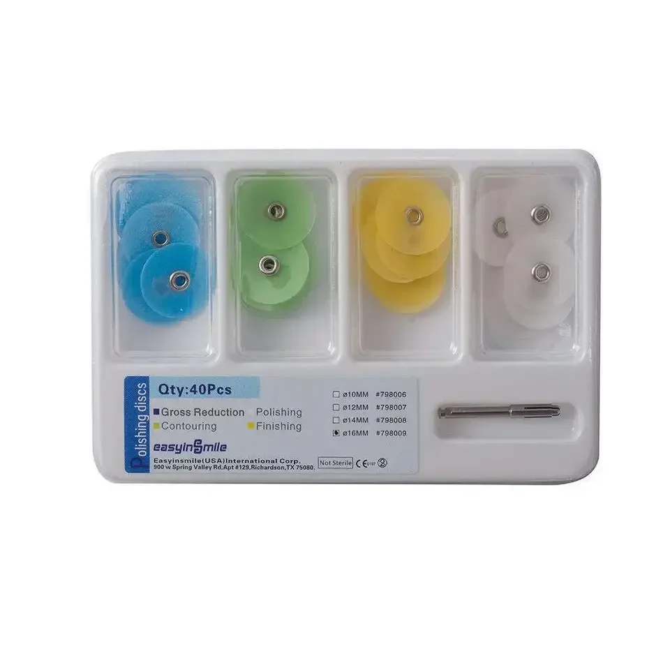EASYINSMILE Dental polisher Disks denture Polishing kit/ dental polishing Disc with Stem kit