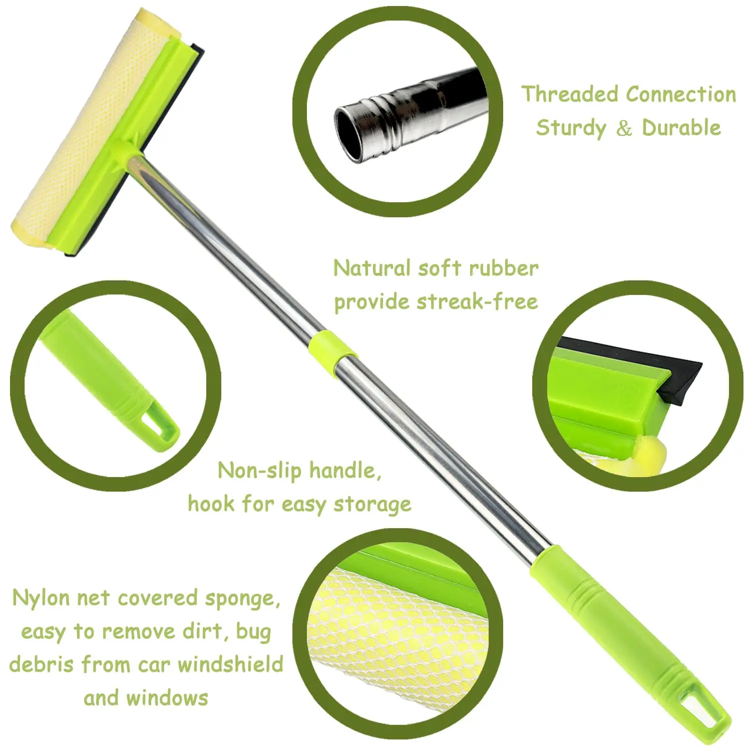 Factory Wholesale Custom Extension Pole Squeegee For Window Cleaning Window Cleaning Tool With Extension Pole Telescopic