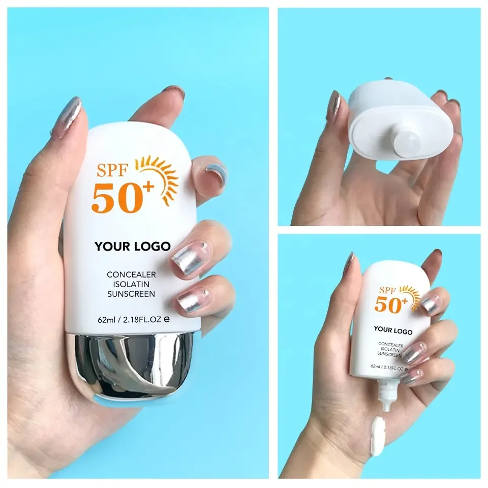 Оптовая продажа натуральный отбеливающий водонепроницаемый SPF 50 + с УФ-защитой