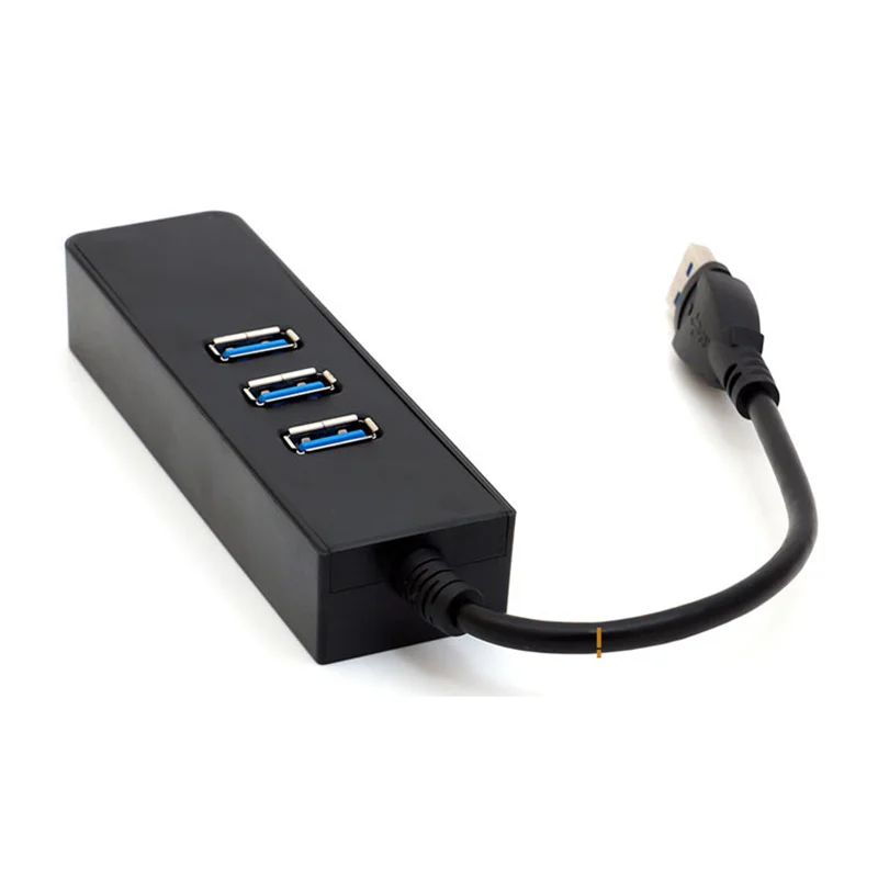 Hot Selling 3 Port USB 3.0 Hub 3 in 1 Docking Station USB 3.0 Gigabit Ethernet Adapter for Laptop Tablets