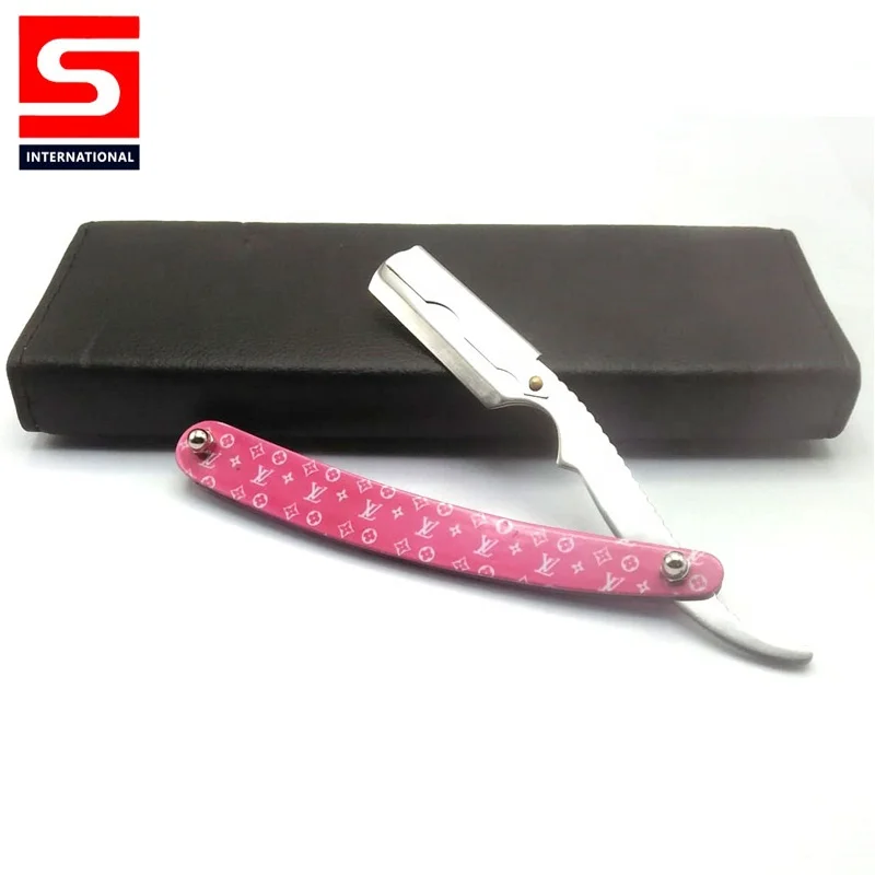  Высококачественная профессиональная прямая Парикмахерская бритва с лазерным покрытием из нержавеющей стали для влажного бритья/бритвенные лезвия