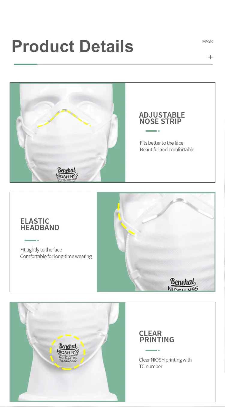 Cheap facemasks N95 cup style mask head wear N95 best price respirator hot sale N95 respirator PPE masks PPE N95 without valve