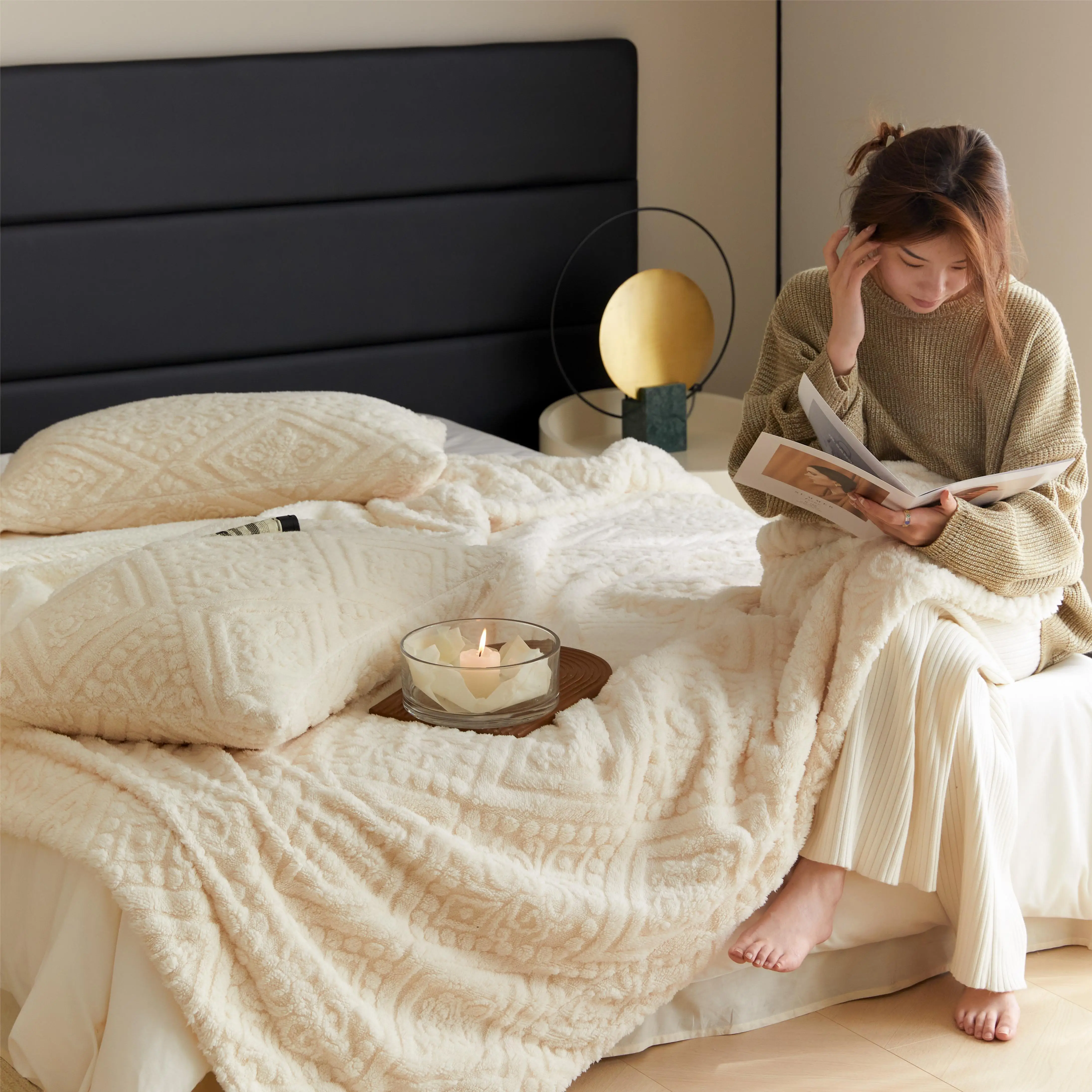 Warm Touch Cozy Winter Travel Velvet Fleece Plush Flannel Blanket