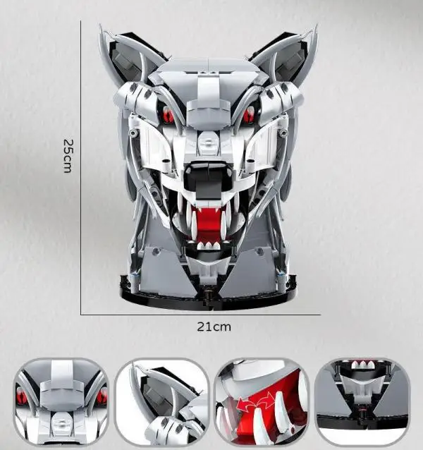 Forest animal head ornaments building block set, home decoration and desk display, send boys and girls birthday gifts.