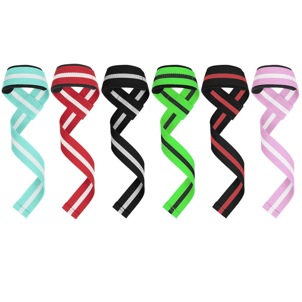 Custom logo Bodybuilding Straps Gym Dumbbell Workout Weight Lifting Straps Cross fit Grip Power lifting Wrist Exercise Strap