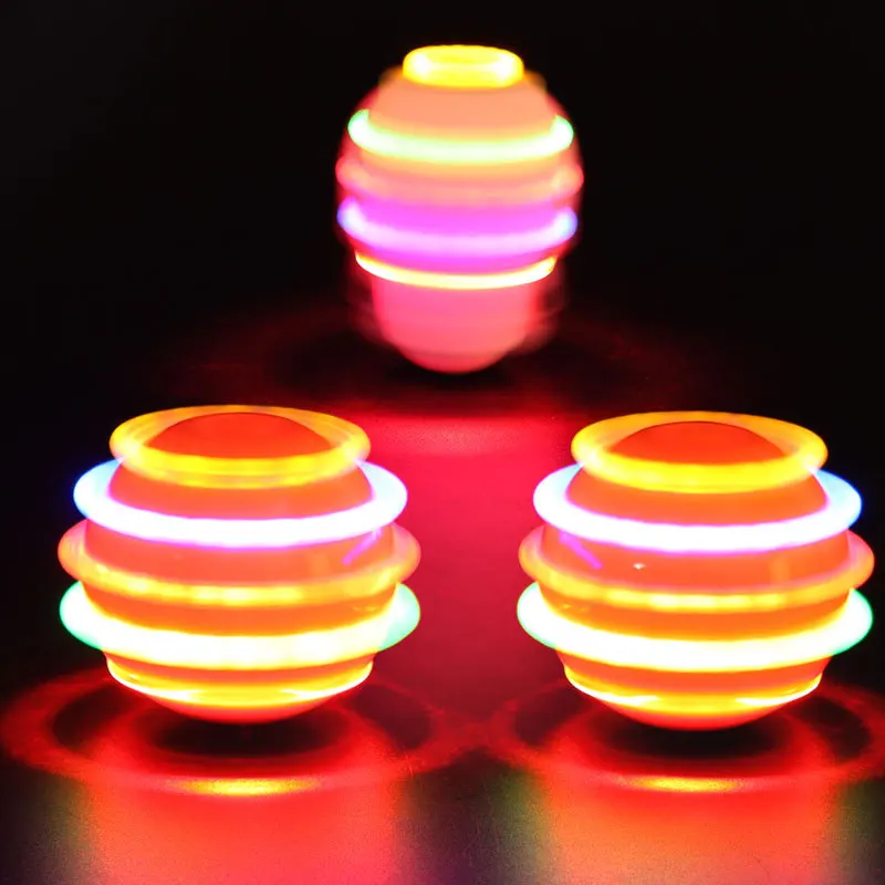 Halloween Pumpkin Skull Shaped Spinning Top Toy A Set Of 12 Mixed Classic Light Music Rotating Toys Kids Decompression Toys