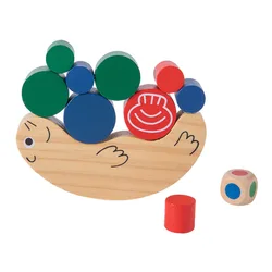 Wooden Stacking Block Set Snail Intelligence Toys Building Blocks Educational Toys Stacked Boat Stack High Child Balance Toy