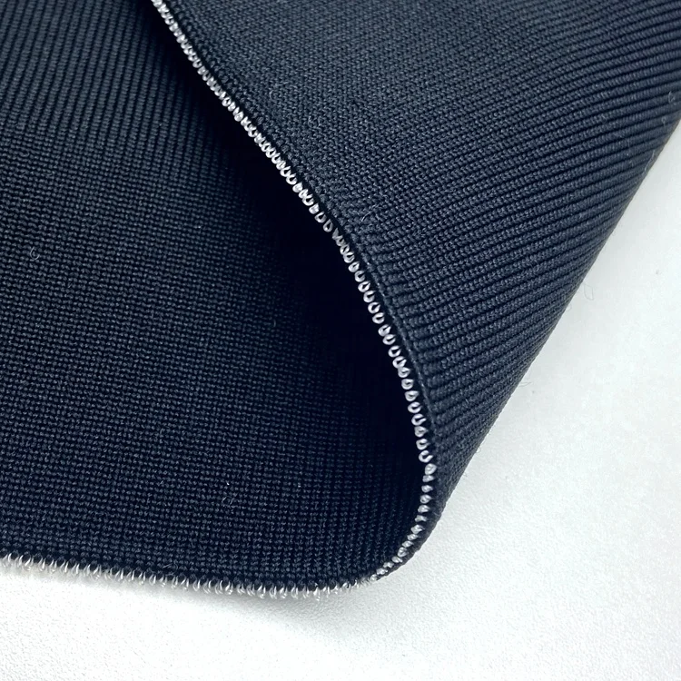 Thick customized 1x1 rib knit fabric white black golf polo tshirts collar