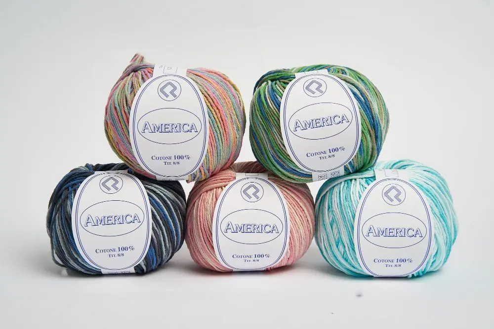 Campolmi Filati Brand America Fantasy 8 - 100% Twisted Cotton Certificated Cotton Combed Yarn For Bags