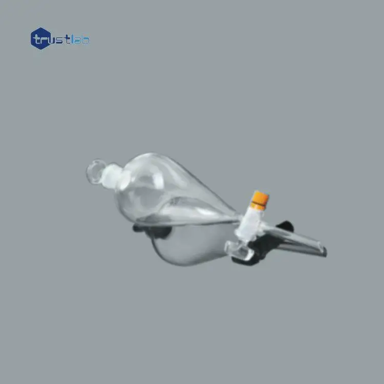 laboratory glassware 1000ml Transparent Pear Shape Separatory Funnel