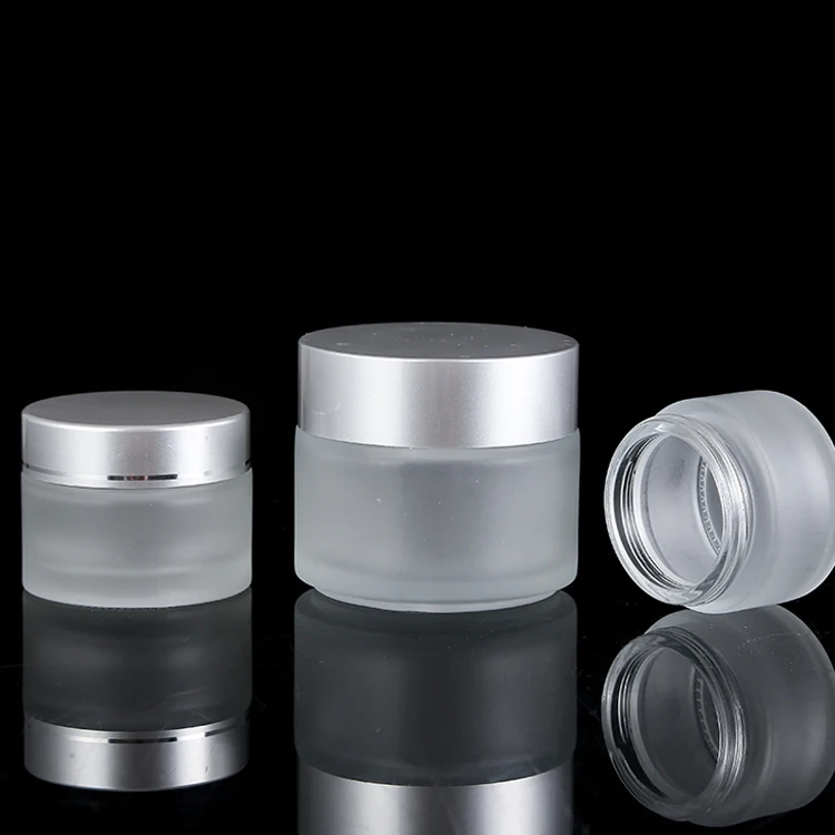  30g frosted glass cosmetic jars facial cream packaging
