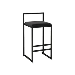 Customized Leather Counter Gray Household Barstool High Back Bar Stool