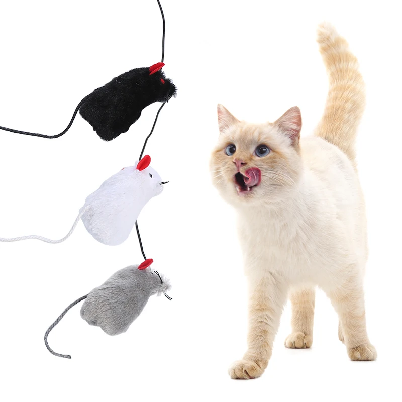 
Factory direct wholesale interactive plush mouse toy for cat pet products 