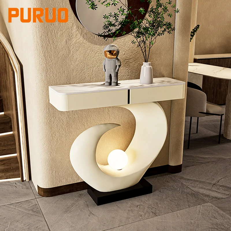 PURUO luxury console table living room  concrete console tables home furniture console tables